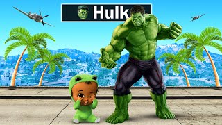 FRANKLIN Got Adopted By HULK In Gta 5!