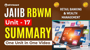JAIIB RBWM Macmillan Book | Unit - 17 | Summary | JAIIB Macmillan Books 2023 | RBWM By Rajeev Sir