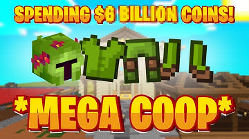 SPENDING $6 BILLION COINS ON INSANE FARMING GEAR!! (Mega Coop) -- Hypixel Skyblock
