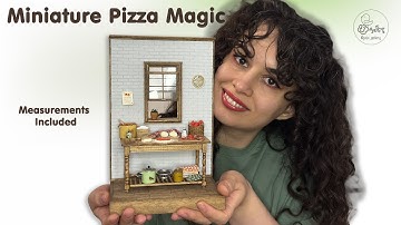 Creating a Detailed Miniature Pizza Corner 🍕|  DIY Tiny Kitchen Magic 🪄