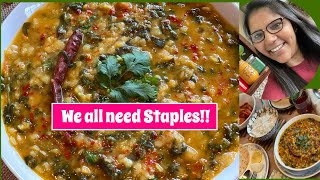 Staple palak Dal|home style spinach & pigeon peas Lentil soup|simple & easy Instant Pot recipes|IP#8