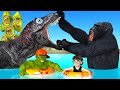 Scary Teacher 3D Kong Gorilla Rescue NickHulk and Tani in Pool with Siren Head Mods Hulk Ride Dino