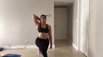 Curtsy Lunges with SA Triceps Extensions