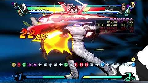 UMVC3 EX Nemesis Optimized combo. 1.1mil