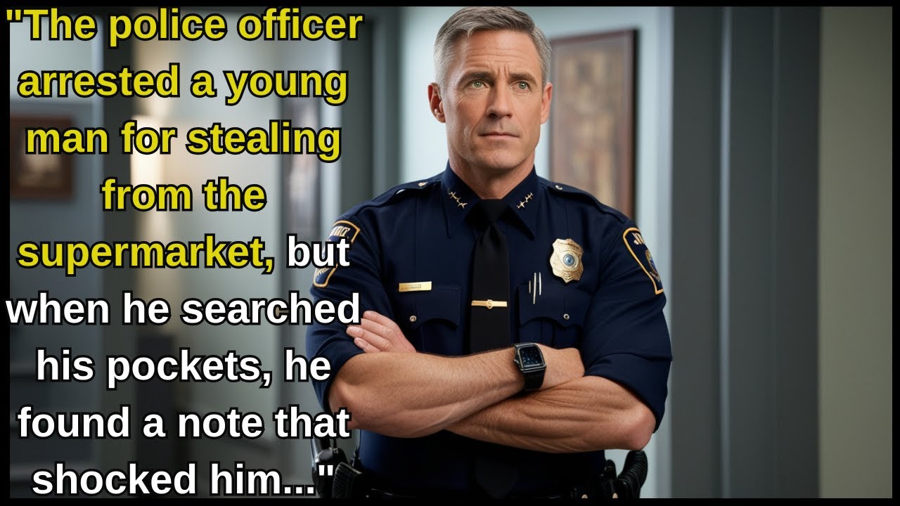 The police officer arrested a young man for stealing from the ...