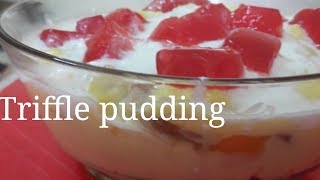 Triffle  pudding recipe/How to make Triffle custard  pudding (Ramadan special)English subtitle