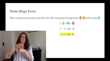 Linear equations in point-slope form in ASL