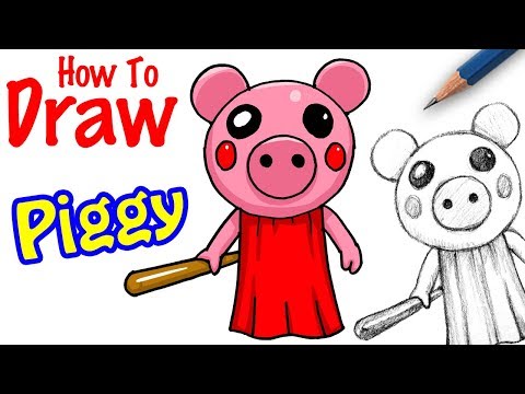 How To Draw Piggy From Roblox Youtube