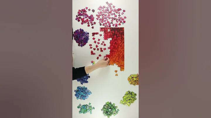 Satisfying time lapse - 1000 piece Gradient puzzle #shorts #short #oddlysatisfying #timelapse