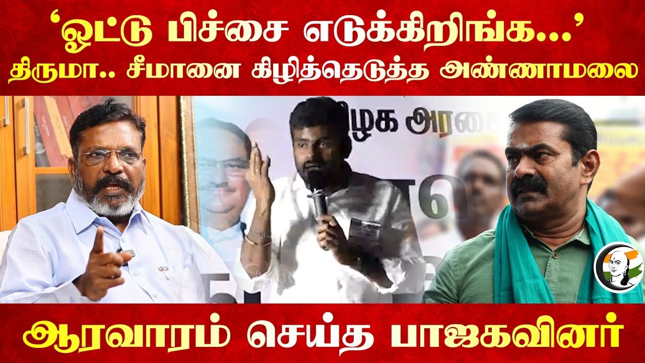 "ஓட்டு பிச்சை எடுக்கிறிங்க" Thirumavalavan.. Seeman-ஐ கிழித்தெடுத்த Annamalai | Udhayanidhi | Kovai