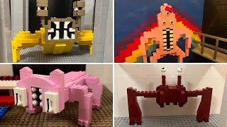 All LEGO Garten of Banban 3 characters NIBBLER, NABNALEENA, LAZCAT & CRABZILLA