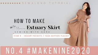 #MakeNine2020 No.4 Estuary Skirt from Sew Liberated Pattern - Sew Along Tutorial | Sewing Therapy