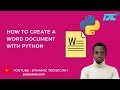 How to Create a Word Document with Python
