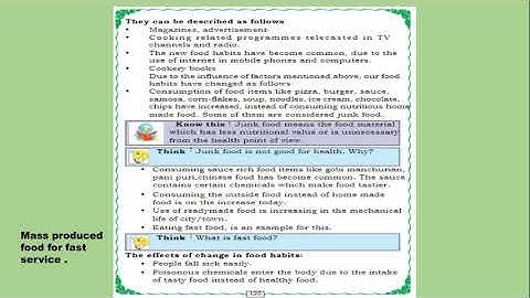STATE - 5th std  EVS L - 9 Food Essence Of Life (Part- II).