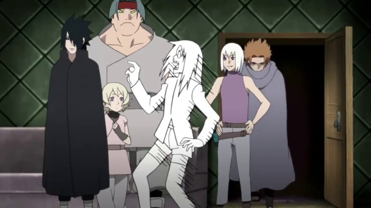 Adult Sasuke Meets his Team  Karin funny moment