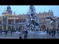 Evening Cracow in winter 2018 - 4K, Poland