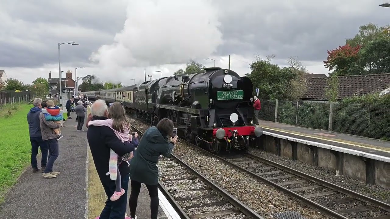 Merchant Navy Class 35028 'Clan Line'  at Sherborne and Pinhoe, 12th October 2024.