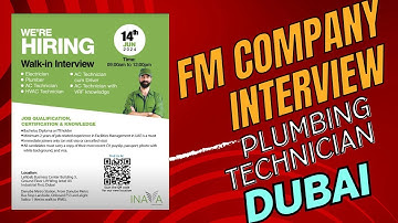 plumber technician interview || FM company / mantannac company, inaya facilities management. 💦🛠️