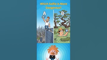 Which selfie is more dangerous? #riddle #find #brainteasers #shorts #genius #challenge #quiz #real