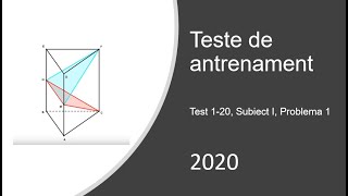 Teste de antrenament - Subiectul 1 - Probl 1-20 de variante rezolvate-Evaluare nationala- Matematica