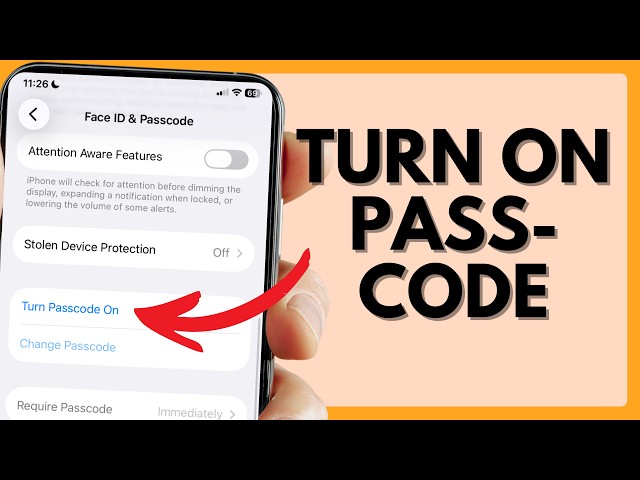 How to Turn on Passcode - YouTube