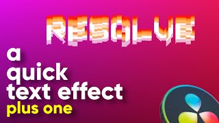 Whacky Cool Text Effect + 1 | Free Comp download | Davinci Resolve