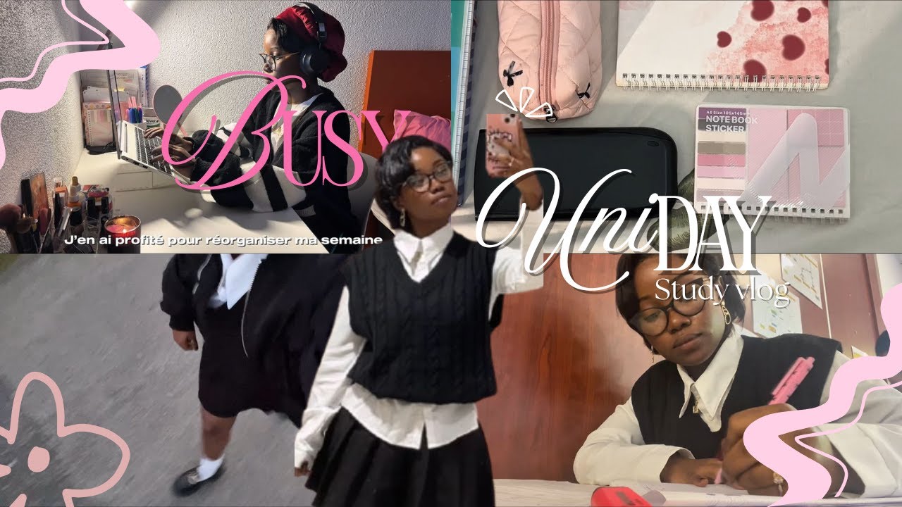 study vlog 💿 :une journée chargée avec moi ,successful college student 2025