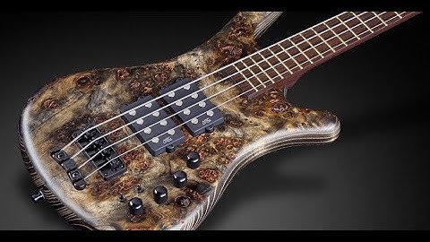 Warwick Custom Shop Masterbuilt - Corvette $$ 3/8" Poplar Burl Nirvana Black Stoned #16-3313