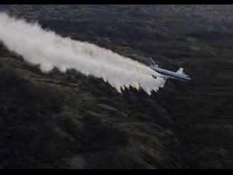 Evergreen International Boeing 747 super tanker firefighting