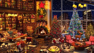 Cozy Christmas Coffee Shop Ambience with Soft Christmas Jazz Music 🎄 Jazz Christmas Music for Relax