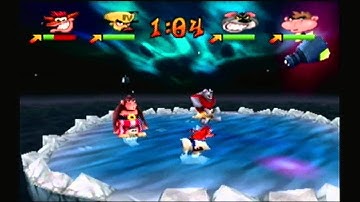 Crash Bash Playthrough Part 4: Polar Panic Trophy Challenge