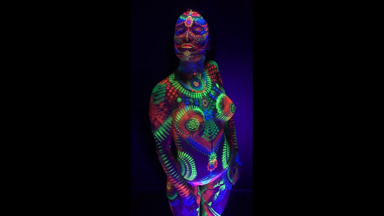 Miami Black light UV Glow Body Paint by Christina YouTube
