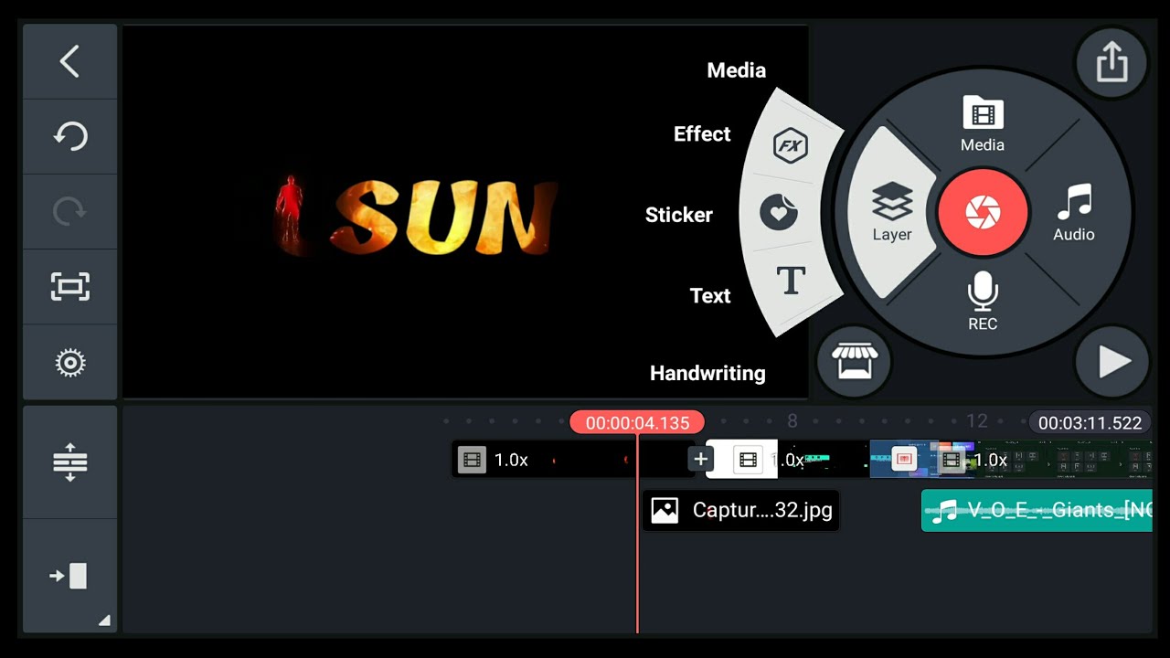 How To Make SUN Text Editing In Kinemaster |! FmReBeL 360