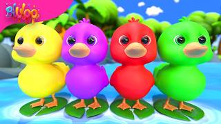five little ducks colorful ducks song bluloo nursery rhymes