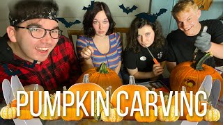 Pumpkin Carving Contest using DULL KNIVES