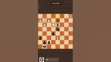 Chess.com 11 December Daily puzzle #chessforfun #shorts #chesstricks #rookiechess #shorts2023