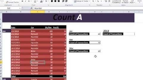 Advanced Excel 2010 Video 17 CountA Function (Mr.Ahmed Hafez)