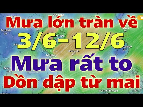 Dự báo thời tiết mới nhất ngày mai 3/6/2024 