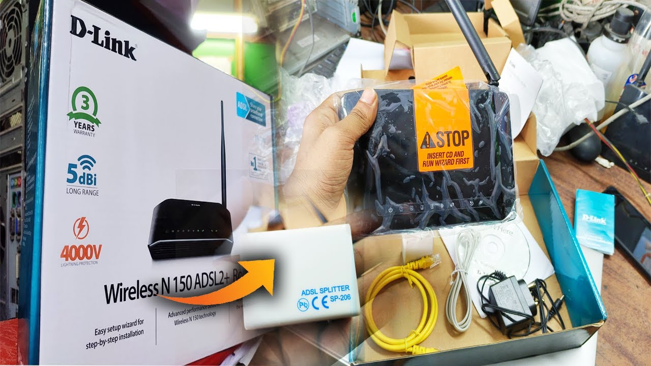 Wireless Router Unboxing D-link Wireless N 150 ADSL2 + Router Unboxing | D-link Router Review In ...