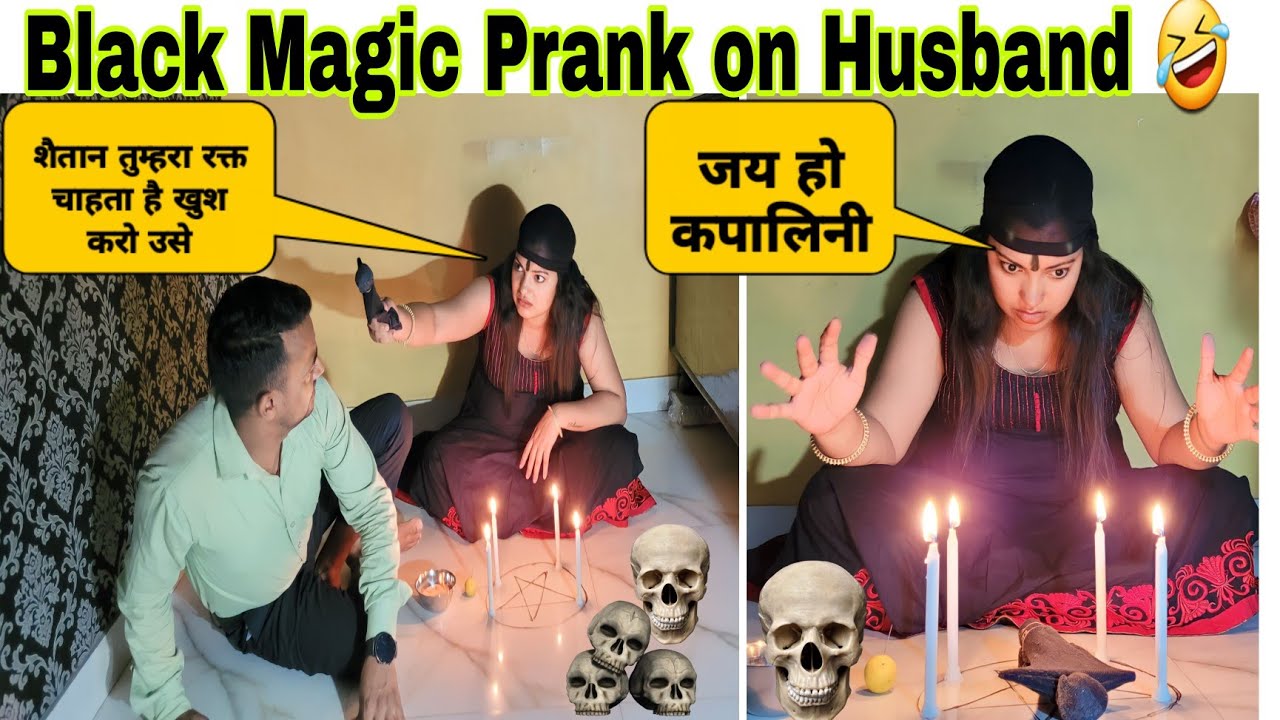 Fake Black Magic Prank On Husband extreme recation 🤣 