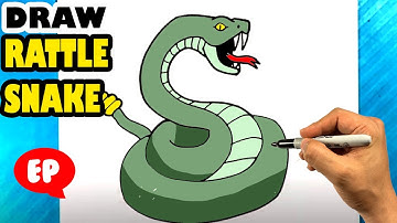 EASY How to Draw a RATTLE SNAKE