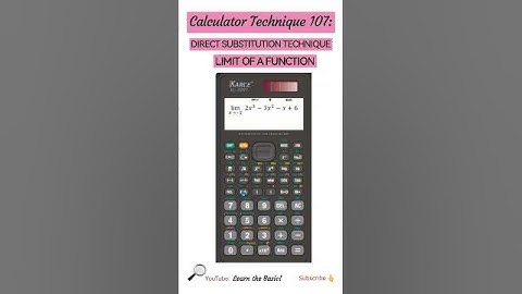 CALCULATOR TECHNIQUE 107 | Limit of a Function - Direct Substitution  #let2025 #mathmajor #caltech