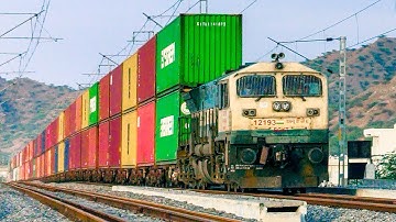 WDG4G with Double stack container & WAG-12 with Parsal express || Indian Railway || NWR