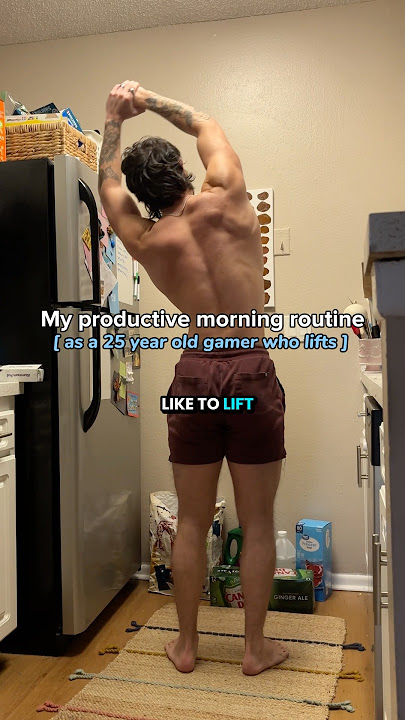 My morning routine as a 25 year old gamer who lifts 🎮💪 #gym #gaming