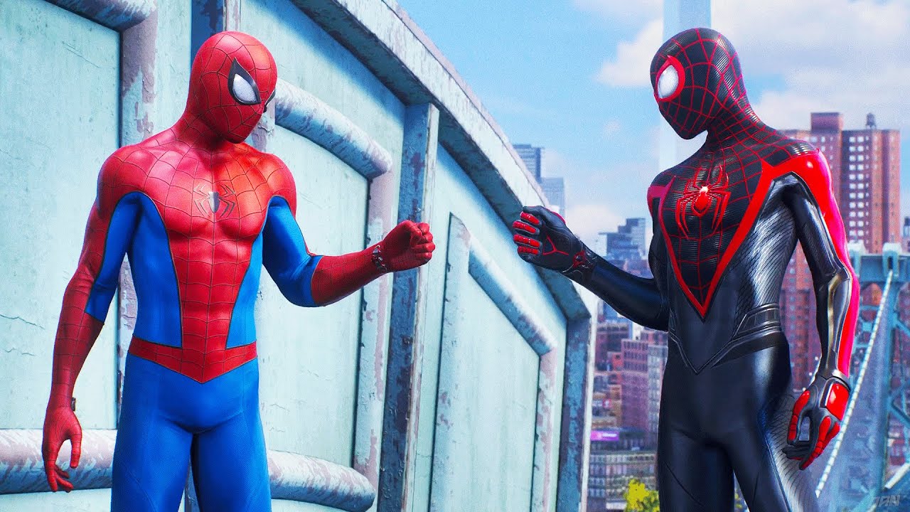 Peter & Miles being Best Friends & Enemies for 40 Minutes - SPIDER-MAN ...