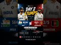 India vs Afghanistan match day 2 stumps#cricket #cricketlover