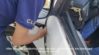 Dual lens Digital side mirror installation video