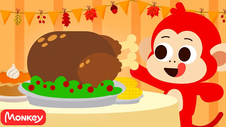 Peekaboo, Thank You 🦃🍗🙏 Kids Thanksgiving Song | Monkey Junior Play & Learn