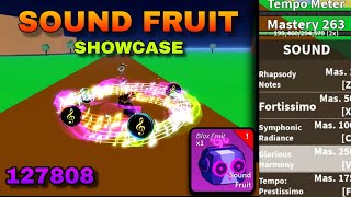 Sound Fruit Showcase in detail in blox fruits Update 20 #roblox #bloxfruits Resimi