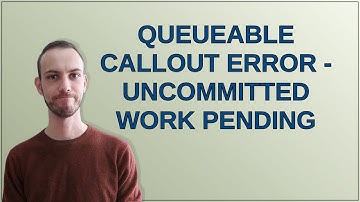 Salesforce: Queueable callout error - uncommitted work pending